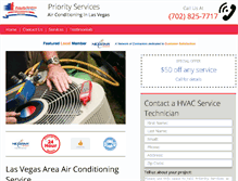 Tablet Screenshot of airconditioninginlasvegas.com
